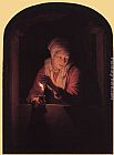 Old Woman with a Candle by Gerrit Dou